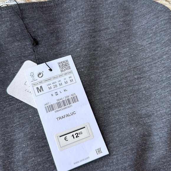 NWT Zara Gray Sleeveless Dress - Picture 6 of 6
